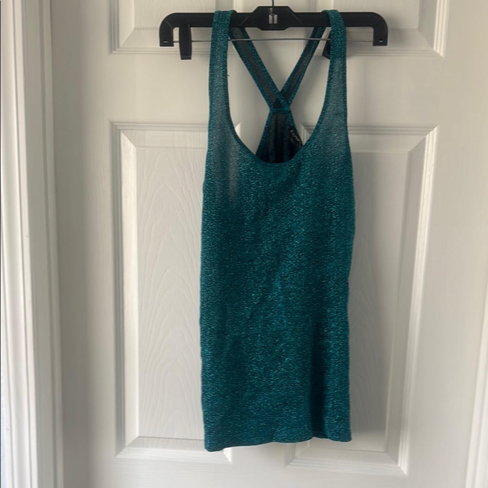 Express Green Sleeveless Backless Tank Top